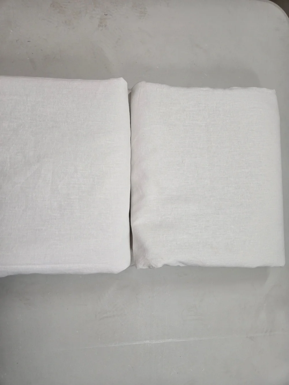QUINCE Set Of 2 48x96 European Linen True Blackout Curtains White 9629